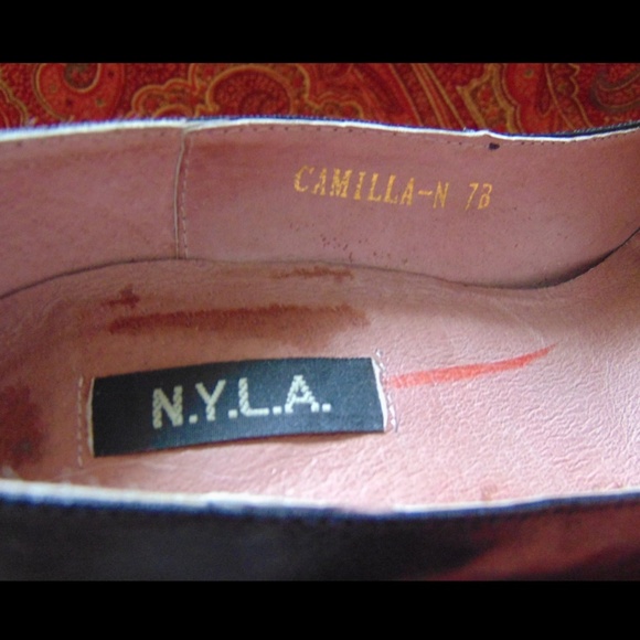 N.Y.L.A CAMILLA-N black leather pumps 7B ✨ - Picture 4 of 8
